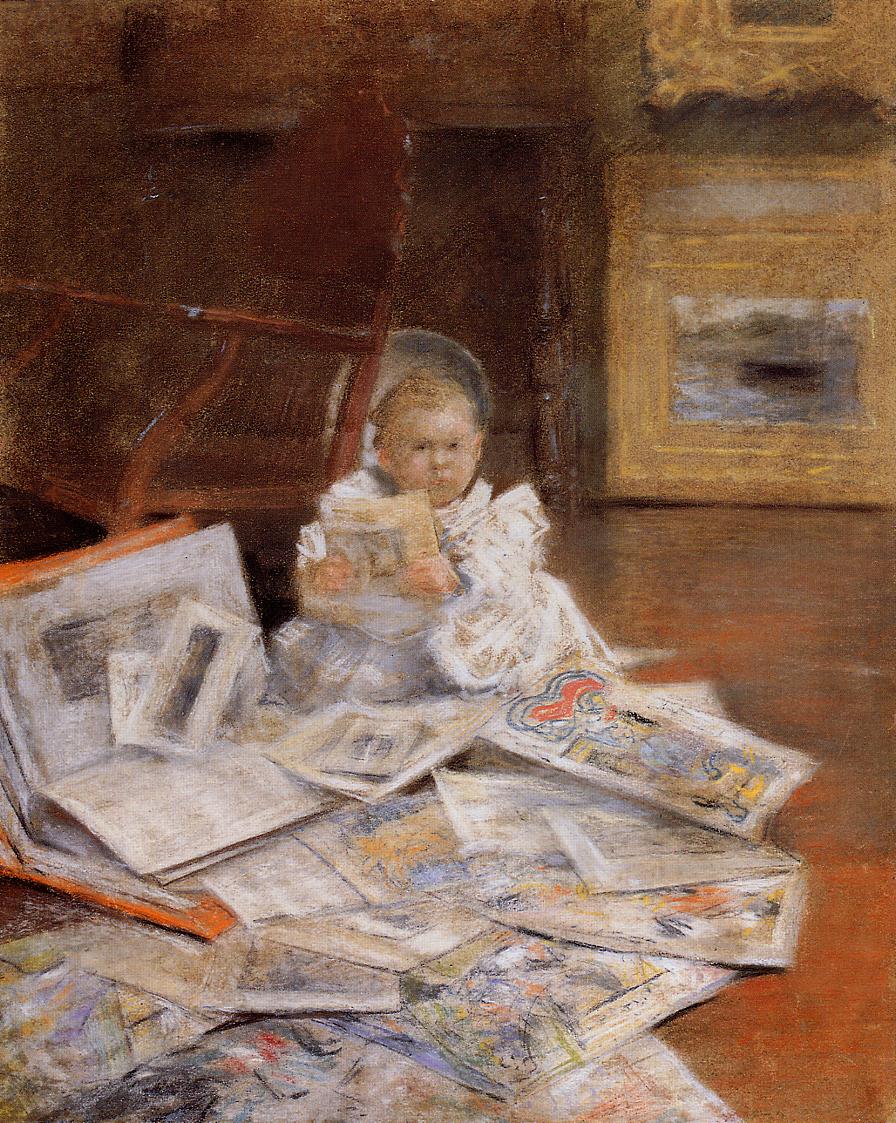 Child with Prints by William Merritt Chase, c.1884