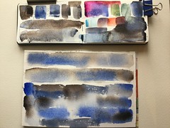 Moleskine vs. Hahnemuhle Cezanne fin grain watercolor paper