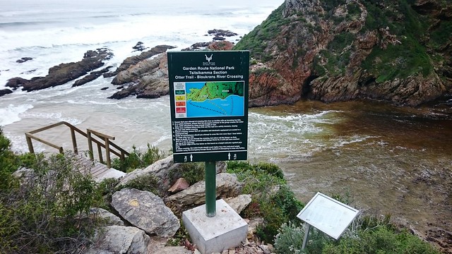 warning at bloukrans river on otter trail