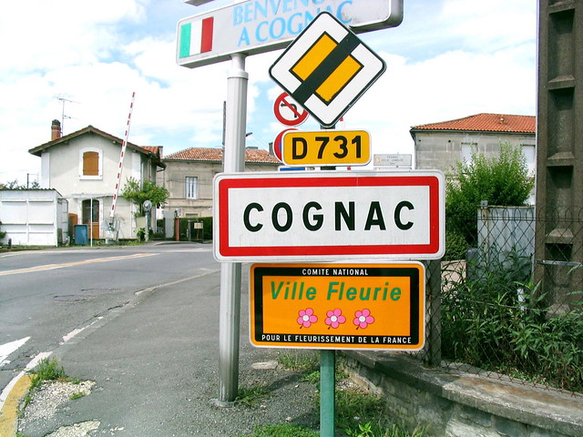 Brandy Cognac. Ciudades Francia