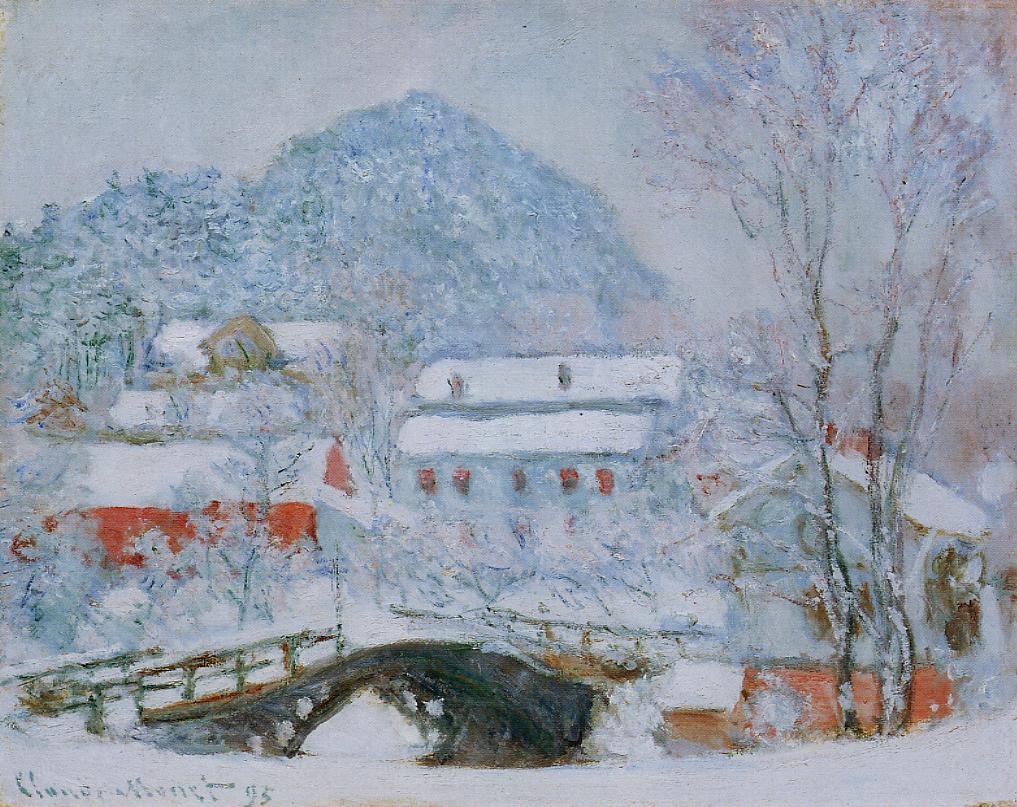Sandviken Village in the Snow by Claude Oscar Monet - 1895