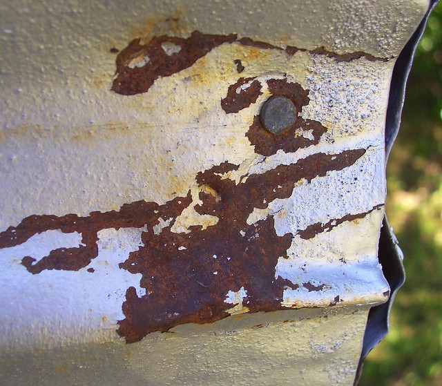 Rust Detail | Some rust on the metal side of the shed in our ...