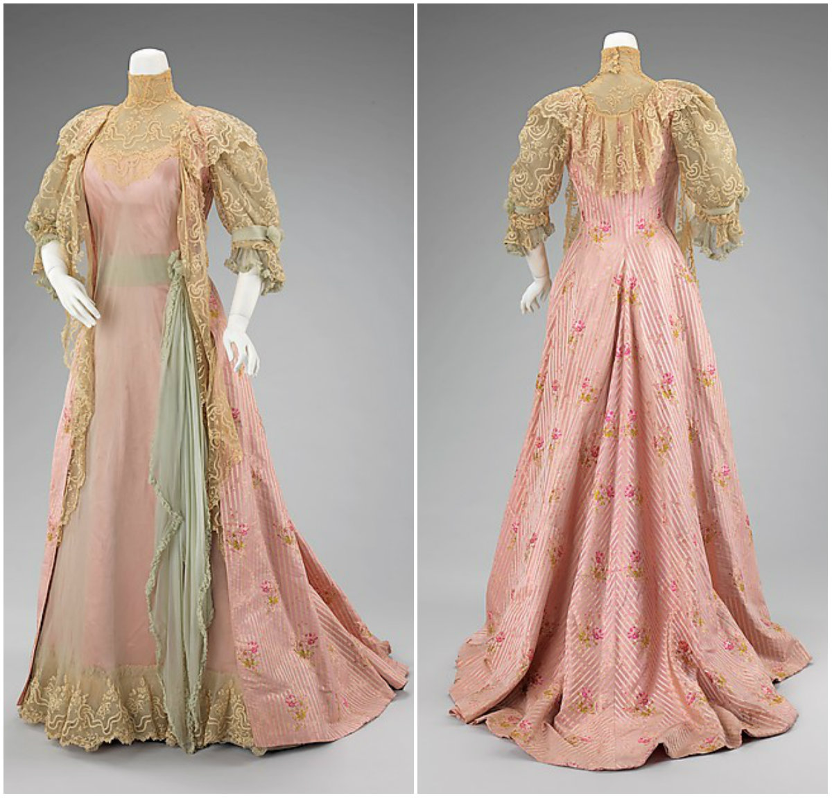 1901. Tea Gown. Silk. metmuseum