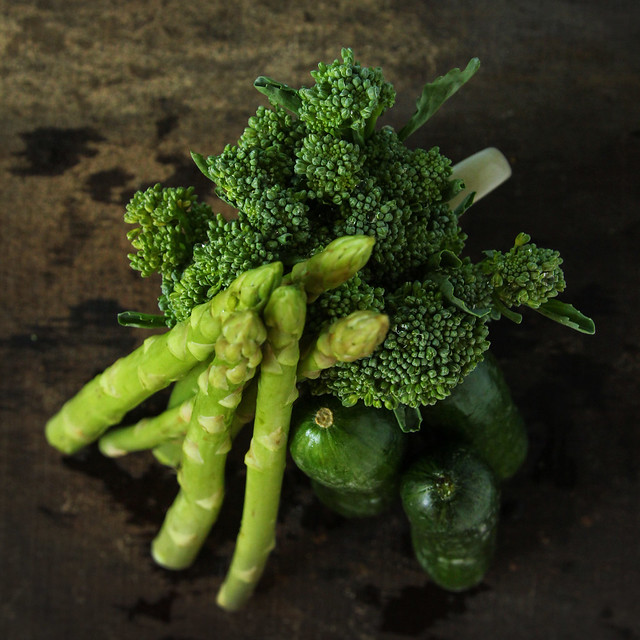 Broccoli Asparagus Cucumber Salad