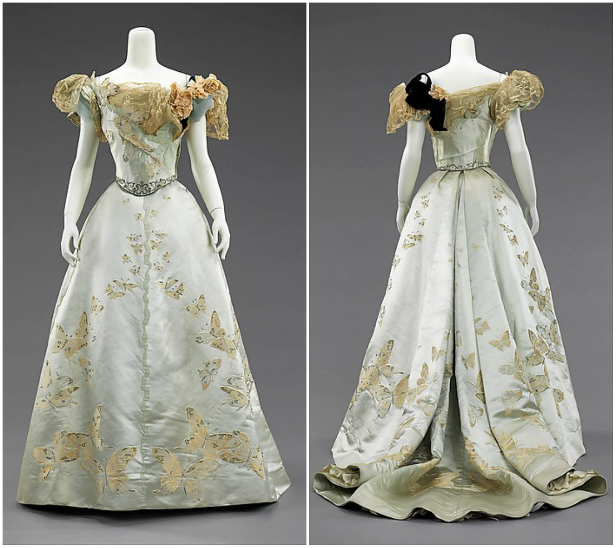 1898. Ball Gown. Silk, rhinestones, metal. metmuseum