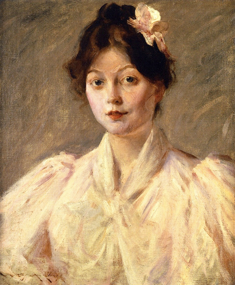Young Woman in Pink by William Merritt Chase , 1905