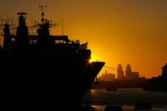 Sunset over HMS Albion