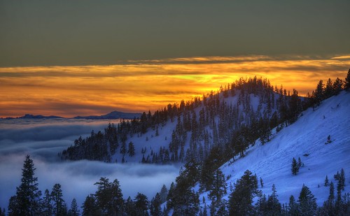 Just a sea of clouds over Lake Tahoe