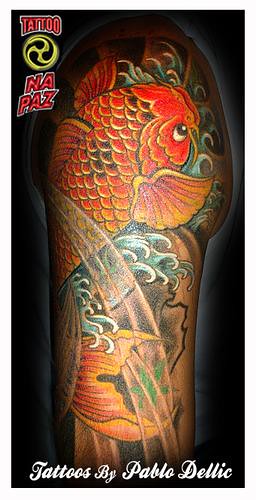 Tatuagem de Carpa do Erlen koi cover up Tattoo by Pablo Dellic