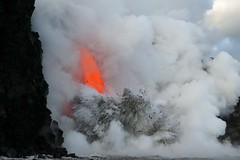 Lava entering the ocean - February 2017