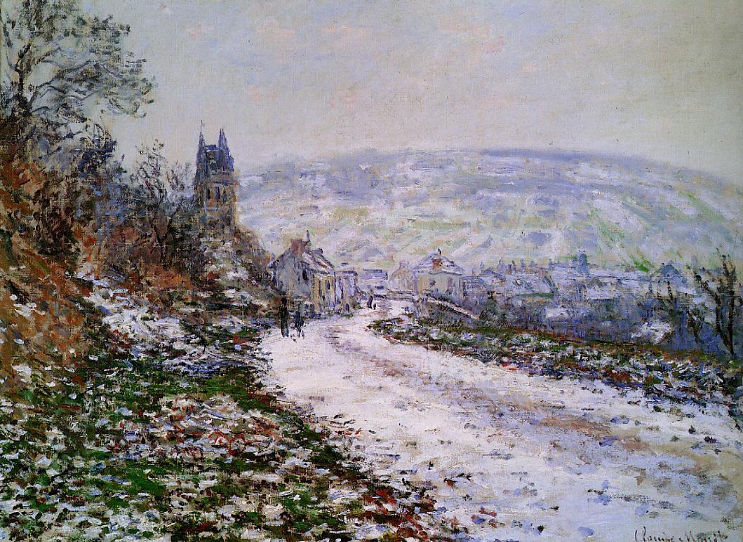 Entering the Village of Vetheuil in Winter by Claude Oscar Monet - 1879
