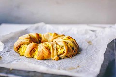 Ham egg and cheese crescent ring