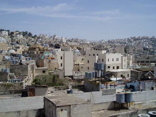 israeli settlement in the middle of hebron, palestine