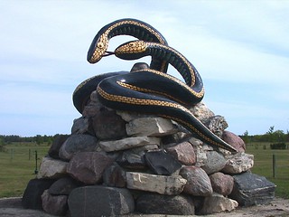 Inwood garter snake statue