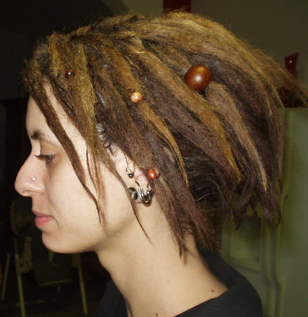 Dreads Day one 2005 my onedayold babies one of my sisters did them 