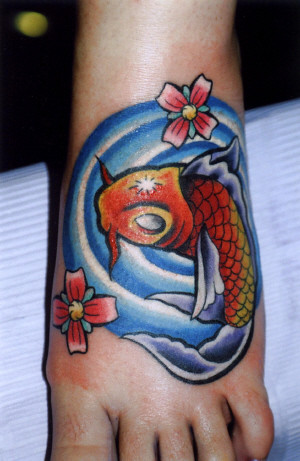 koi fish by Fate Tattoo