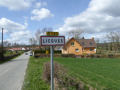 Licques city limit sign