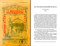 LES CONCOURS LITTERAIRES DE HUE - BAVH 3-1916