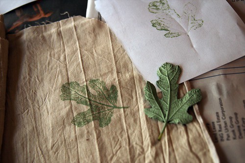 leaf printing tutorial