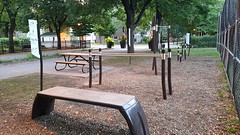 Calisthenics park at Parc Toussaint-Louverture, Montréal