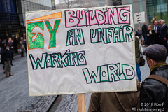 IWGB union outsourcing protest at EY (Ernst & Young) 9 April 2018