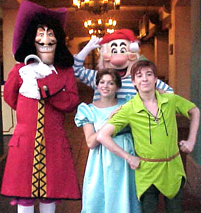 Peter Pan Wendy Captain Hook and Mr Smee