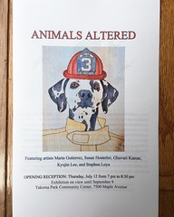 Animals Altered art exhibit, Takoma Park community center galleries, 2018