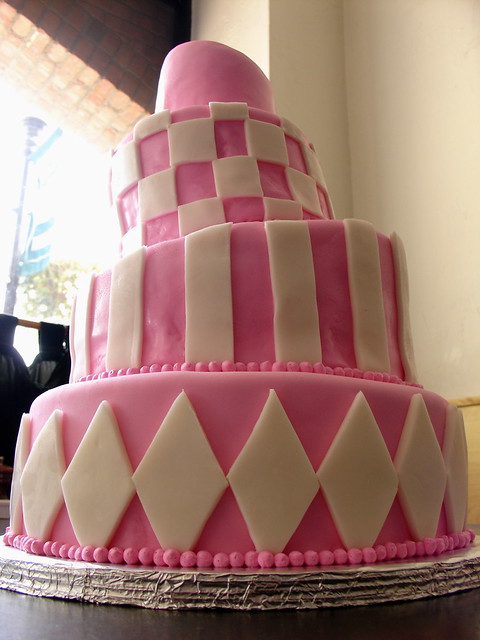 Pink Champagne Wedding Cake