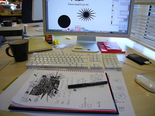 graphic design desk