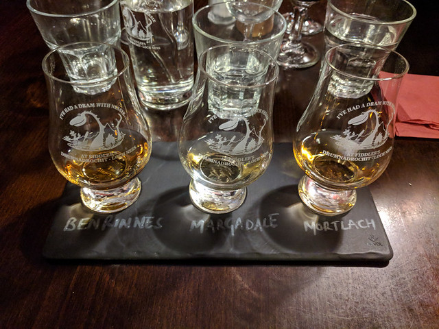 whisky selection @ Fiddlers Highland Restaurant