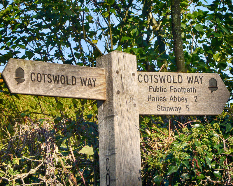 A Cotswold Way Signpost Marker. Credit Richard Cocks
