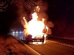 Car fire, February 7, 2018