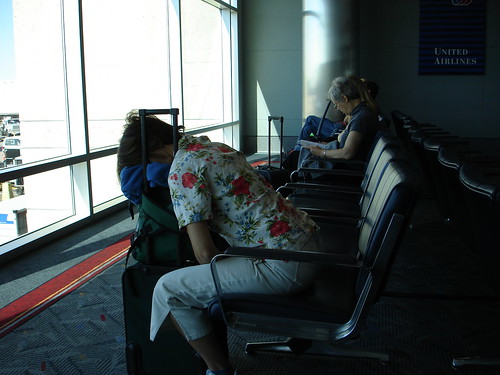 Sleeping at the airport