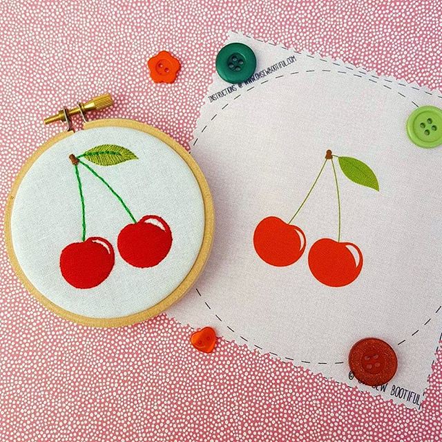 🍒 There are lots of the Free little cherry fabric pattern being packed up to be included in this weekend's orders 🍒 🍒 You can also download the pattern for free over on the website (link in bio) 🍒