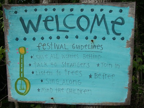 Welcome (Clear Creek Music Festival sign) by paynehollow