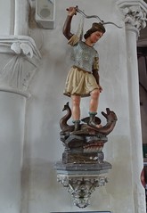 Nielles-lès-Bléquin Eglise Saint Martin Statue de Saint Michel archange