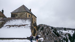 Château de Joux under the snow