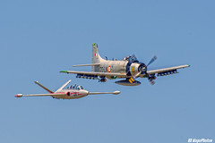 Fouga CM 175 Zéphir + Skyraider AD4N
