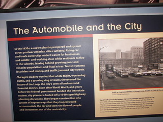 "The Automobile and the City," interpretation board, American on the Move exhibit, Smithsonian Museum of American History