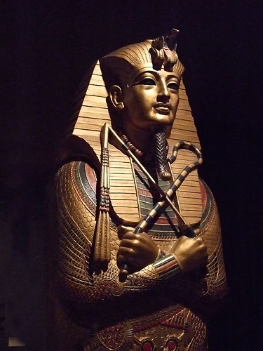 Replica of King Tutankhamun's Mummy Case at the Rosicrucian Egyptian Museum