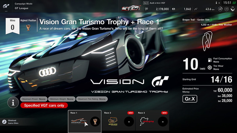 Vision Gran Turismo Trophy + (Professional League)