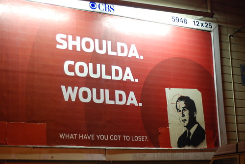 George Bush Shoulda billboard alteration