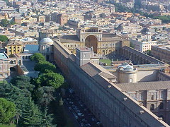 Vatican museums from St Peters dome