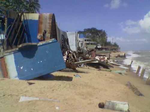 Beach destroyed ..