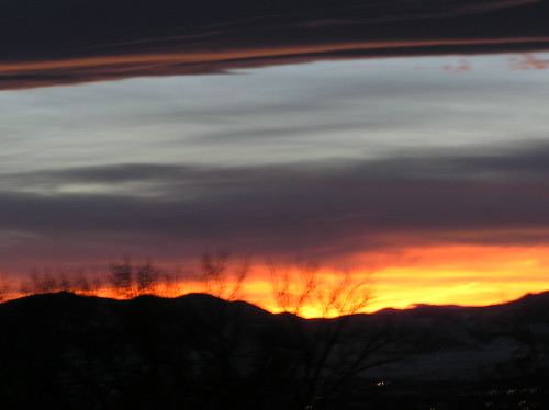 sunset mountains scenery colorado denver