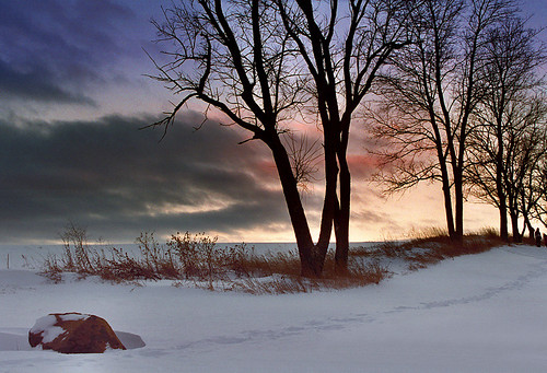 trees winter sunset sky snow cold topf25 clouds wow twilight 100v10f elgin elginillinois jorda jamesjordan abigfave