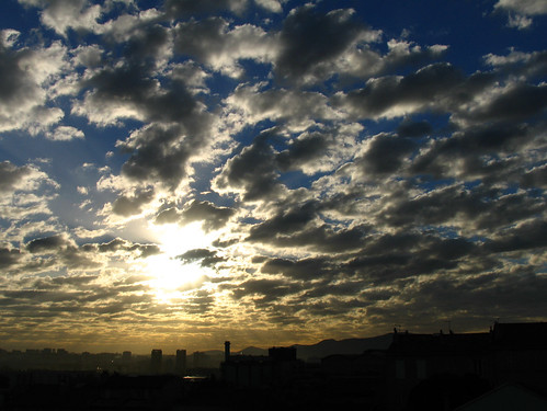 city france clouds sunrise soleil marseille small nuages petits ville lever
