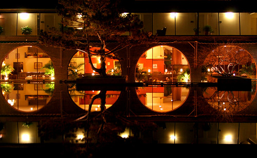 reflection water night lights restaurant illinois pond vernonhills grill21 flickrchallengegroup flickrchallengewinner