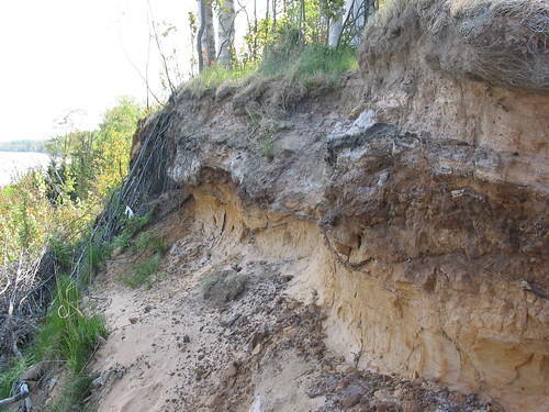 shoreline erosion landslide geology whitefishbay soo lakesuperior slump
