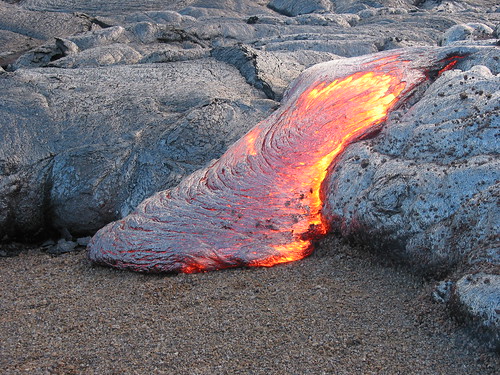 volcano hawaii lava geology basalt pahoehoe